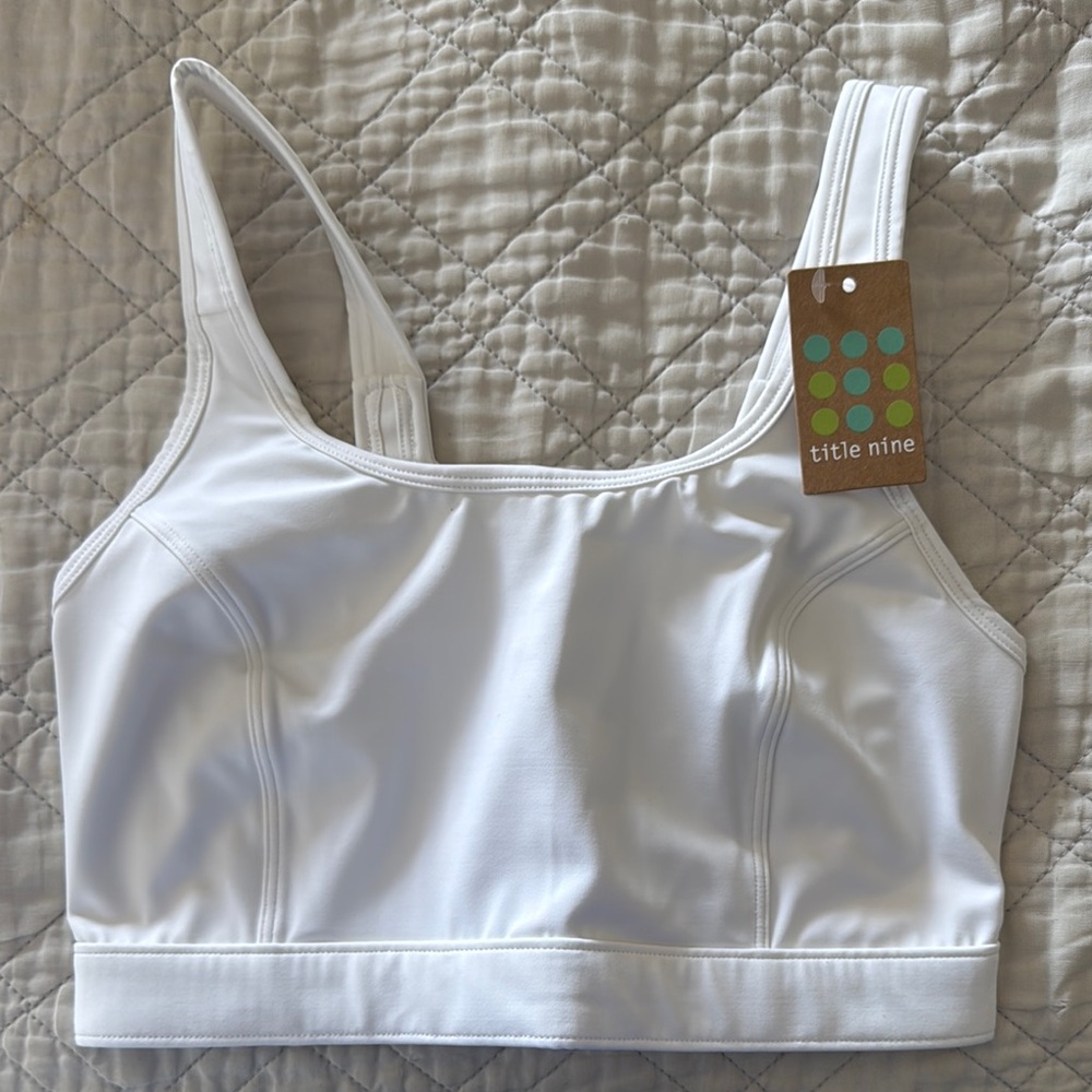 Title Nine Teach Athena White Sports Bra